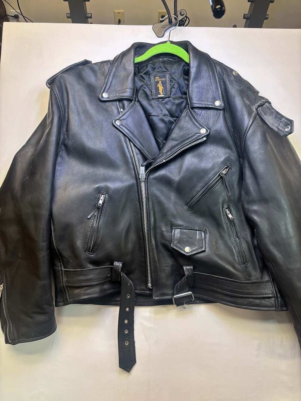 MR. MOTOR CYCLE Black Leather Jacket Size 54